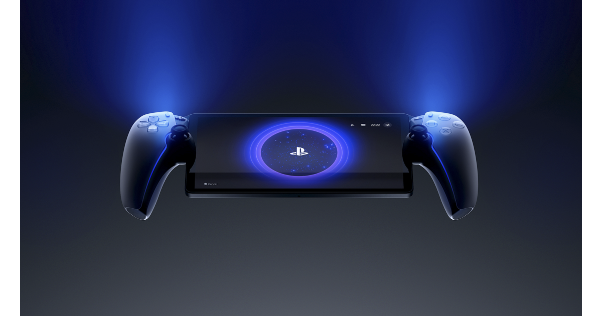 PlayStation Portal in Sony key art with its controllers and screen