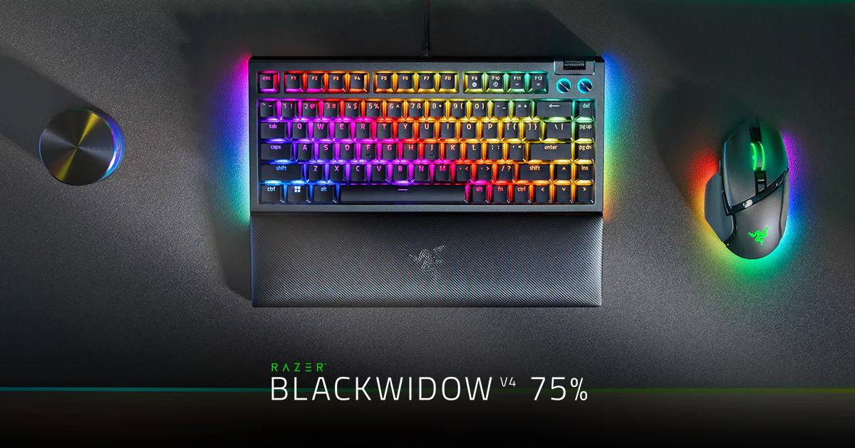 Razer's promotional image for the BlackWidow V4 75%